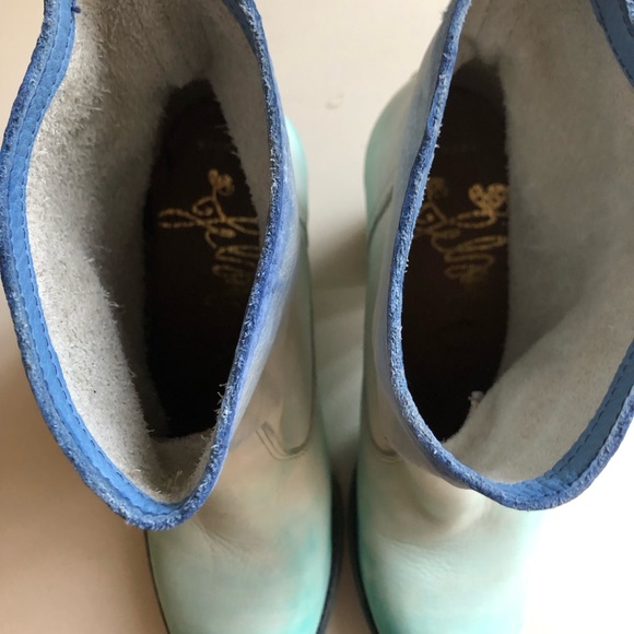 FELMINI OMBRÉ LEATHER WESTERN INSPIRED BOOTS size 37 - Picture 5 of 6